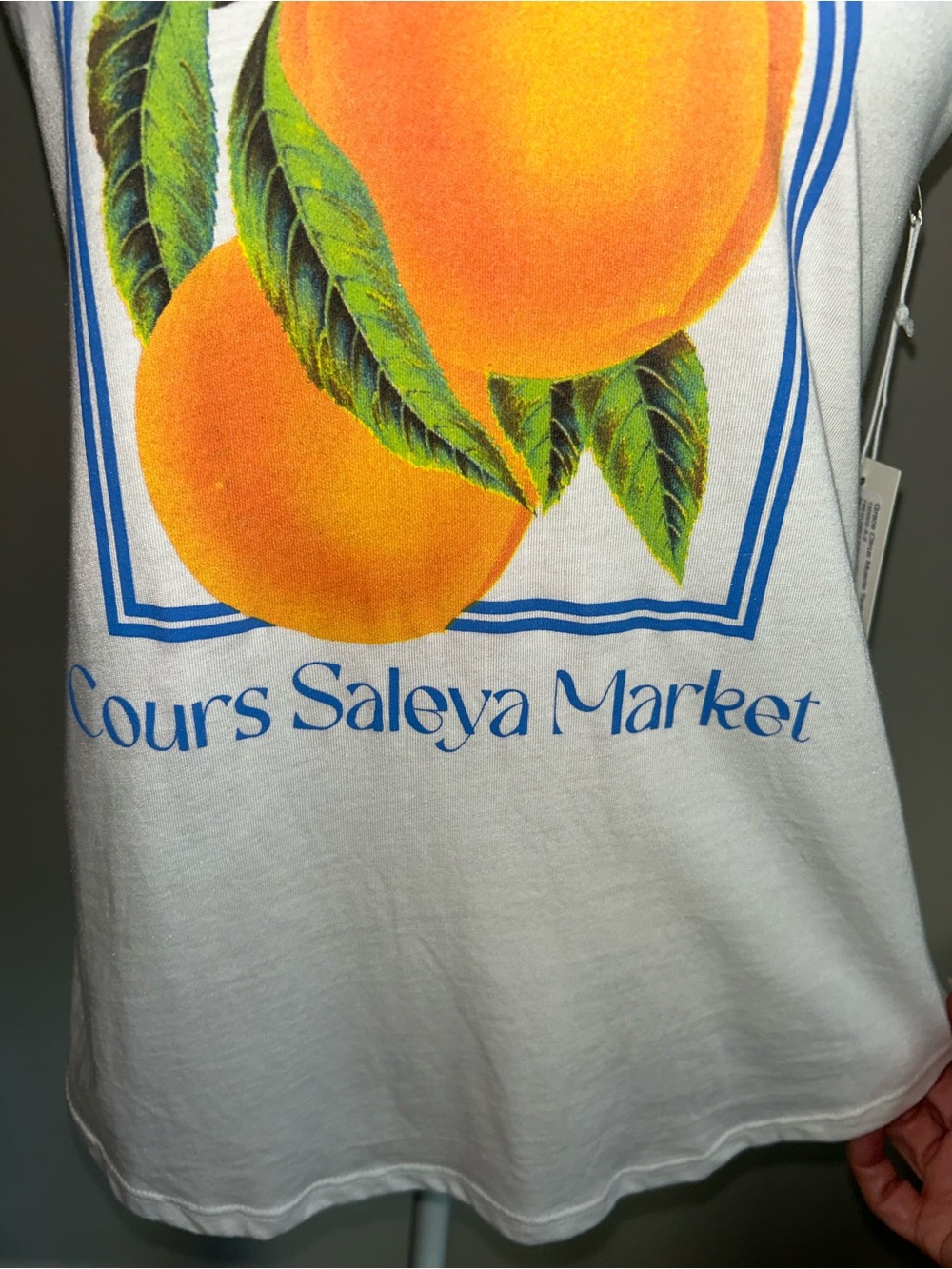 NWT 78&Sunny Grace Citrus Muscle Tank in White Sz S - Picture 3 of 7